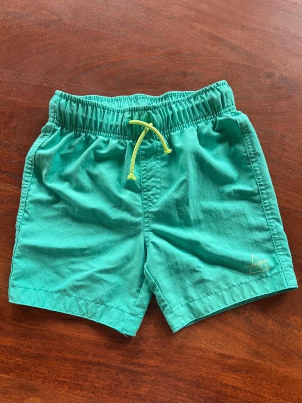 Kids Teal Green Drawstring swim Shorts